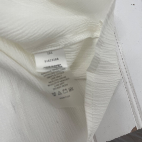 NWT Vince Camuto Holiday Button Front Shirt Large New Ivory - Picture 6 of 8